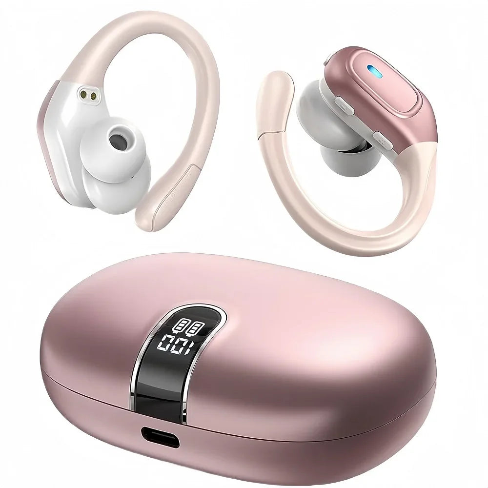 BX28 Earphones TWS Bluetooth 5.4 Wireless Sports Headphones LED Digital Display HiFi Stereo Noise Reduction Earbuds with ENC Mic