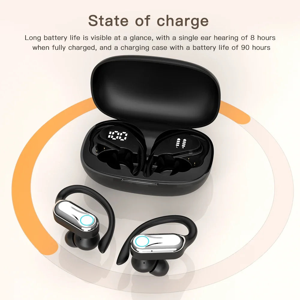 144Languages AI Translation Earbuds,OWS Bluetooth 5.4 Headphones Translator,Smart Mode Touch Screen Real-Time Earphones Fit Work