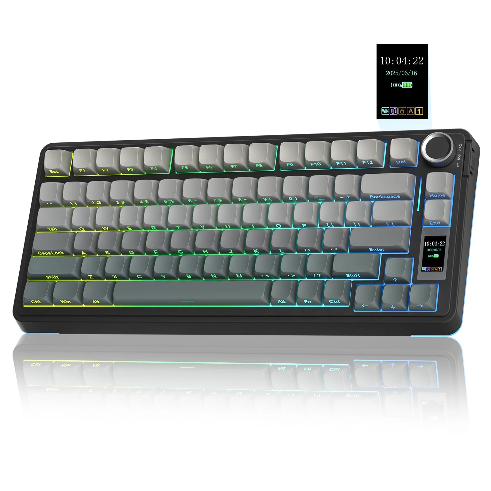 AULA S75pro Wireless Keyboard Tri-mode RGB Gaming Keyboard Hot Swap PBT Keycaps with Macro Software