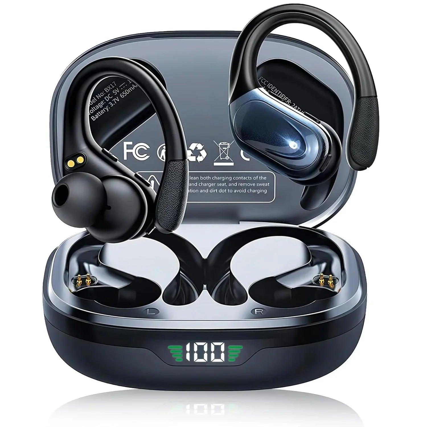 Wireless Headphones, Bluetooth 5.4 Stereo Earphones in Ear with ENC Mic Clear Calls, Noise Cancelling Ear Buds,60hr battery life