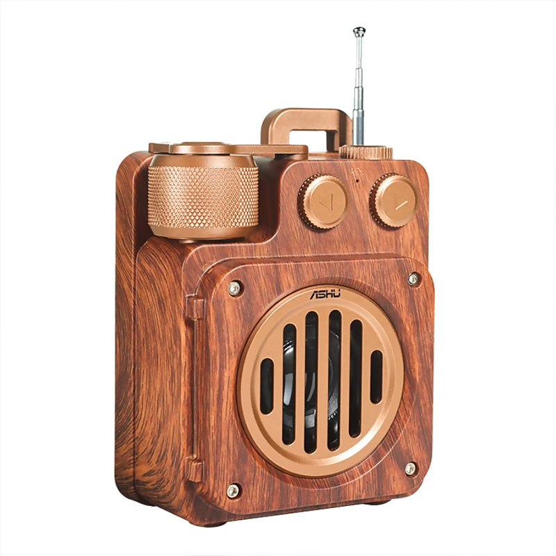 Portable Audience Sound Box Bluetooth Speaker Retro Outdoor Radio Wireless Connection Vintage Style Music Player