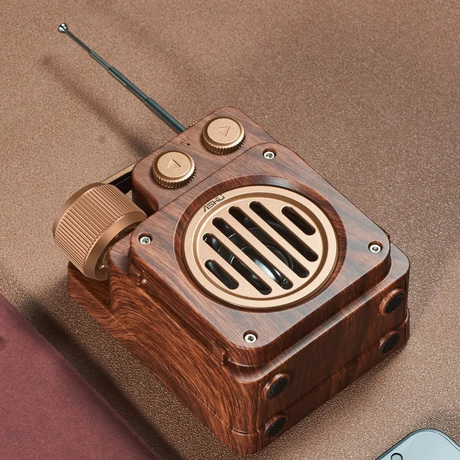 Portable Audience Sound Box Bluetooth Speaker Retro Outdoor Radio Wireless Connection Vintage Style Music Player