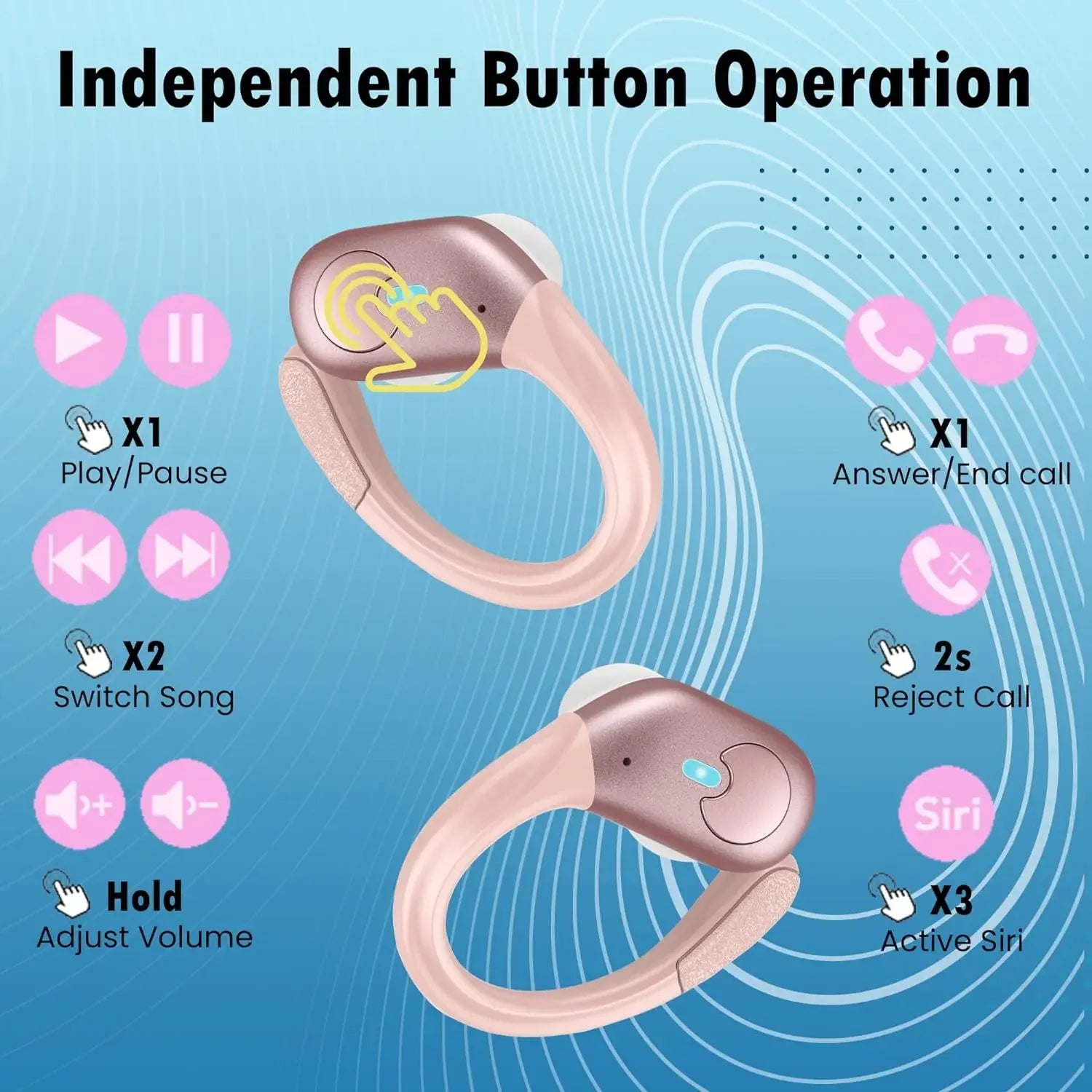 BX30 Sports Wireless Bluetooth Earphones TWS Button Control Headset Gaming Headphones HD Call with Mic Earbuds 2025 New Choice