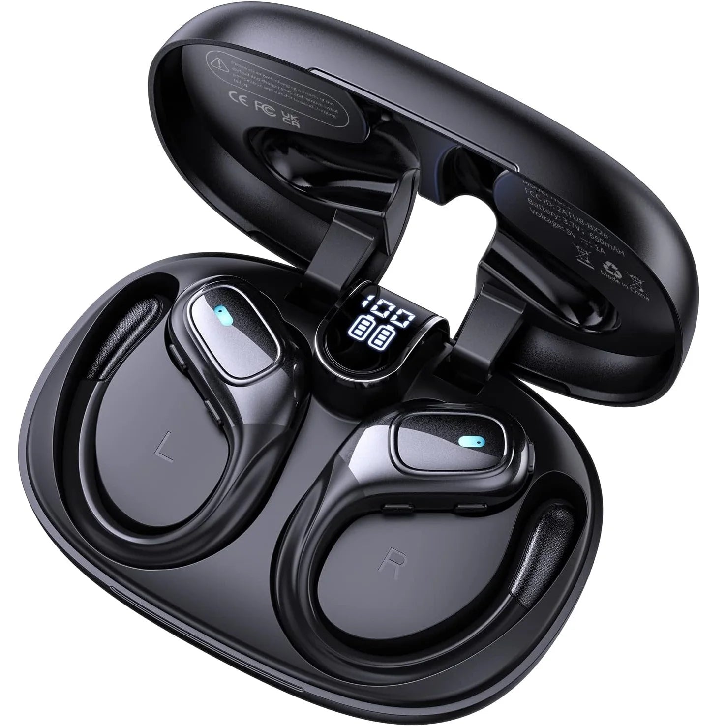 BX28 Earphones TWS Bluetooth 5.4 Wireless Sports Headphones LED Digital Display HiFi Stereo Noise Reduction Earbuds with ENC Mic