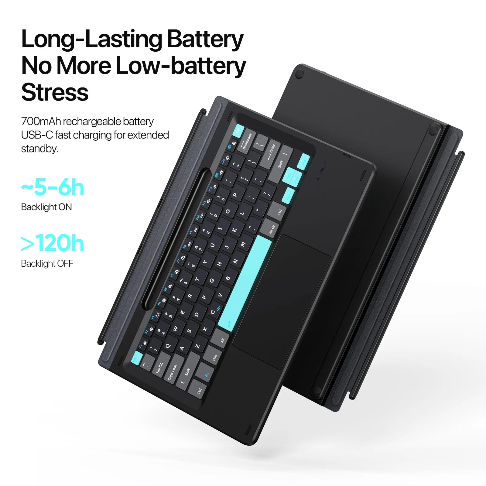 DUXDUCIS Bluetooth-Compatible Magnetic Ultra-Slim Keyboard For Microsoft Surface Pro 8/9/X/10/11 with Touchpad Backlight