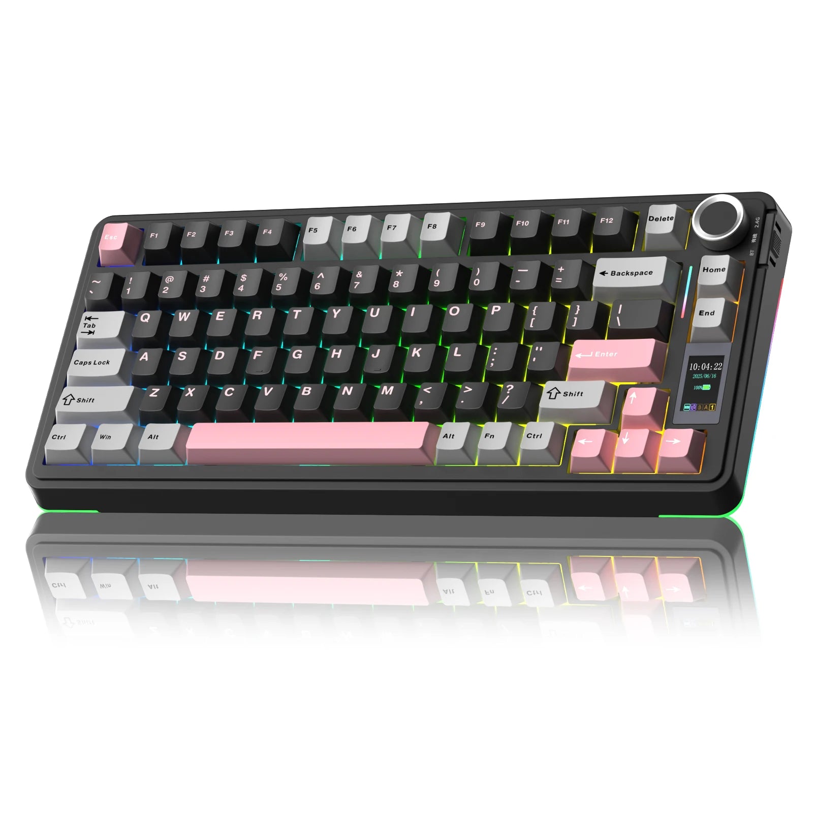 AULA S75pro Wireless Keyboard Tri-mode RGB Gaming Keyboard Hot Swap PBT Keycaps with Macro Software