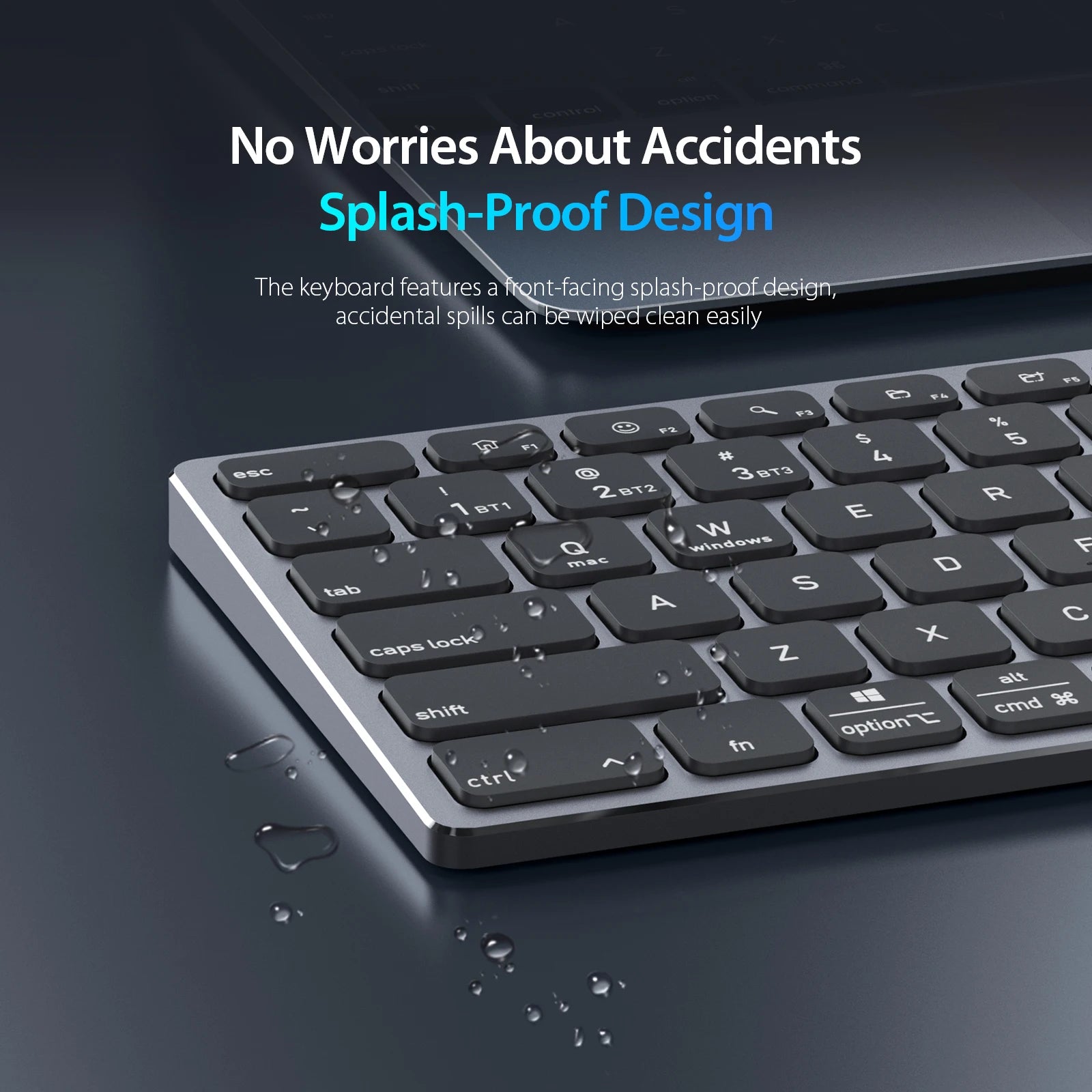 DUX DUCIS Wireless Bluetooth 5.0 Aluminum Alloy Keyboard with Universal Compatible Multi-Device for iOS iPad Android Windows Mac