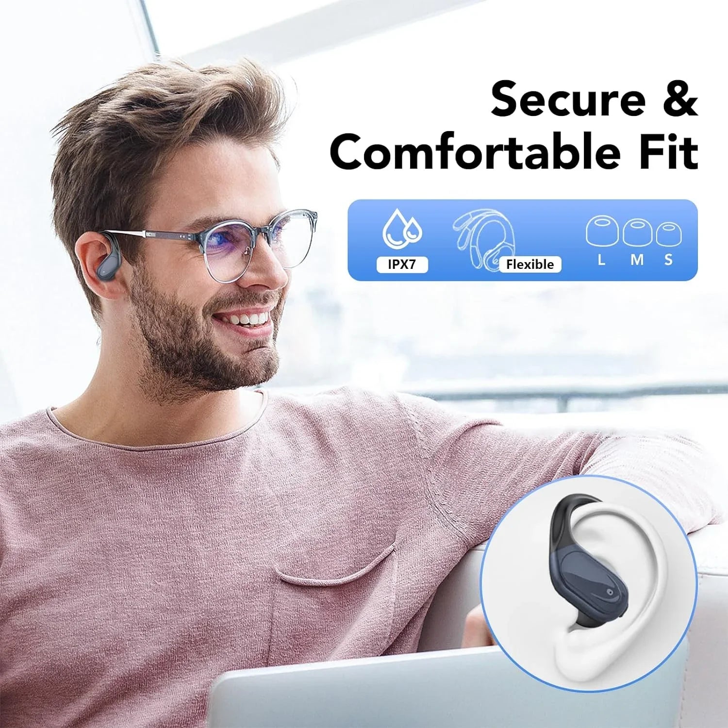 Wireless Bluetooth Headset Button Control Light Mini High Quality Earplugs Waterproof HD Sound Quality Stereo Universal Headset