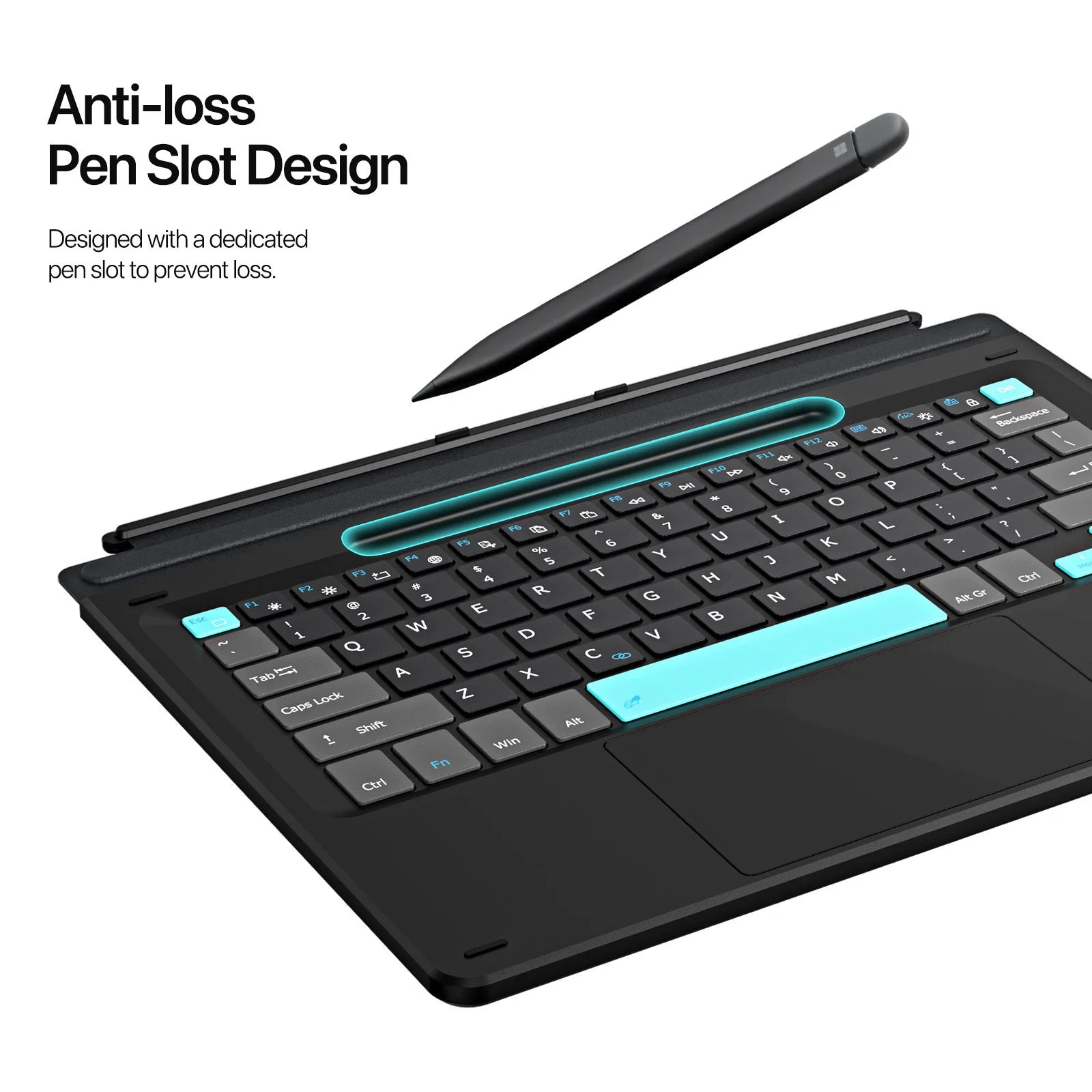 DUXDUCIS Bluetooth-Compatible Magnetic Ultra-Slim Keyboard For Microsoft Surface Pro 8/9/X/10/11 with Touchpad Backlight