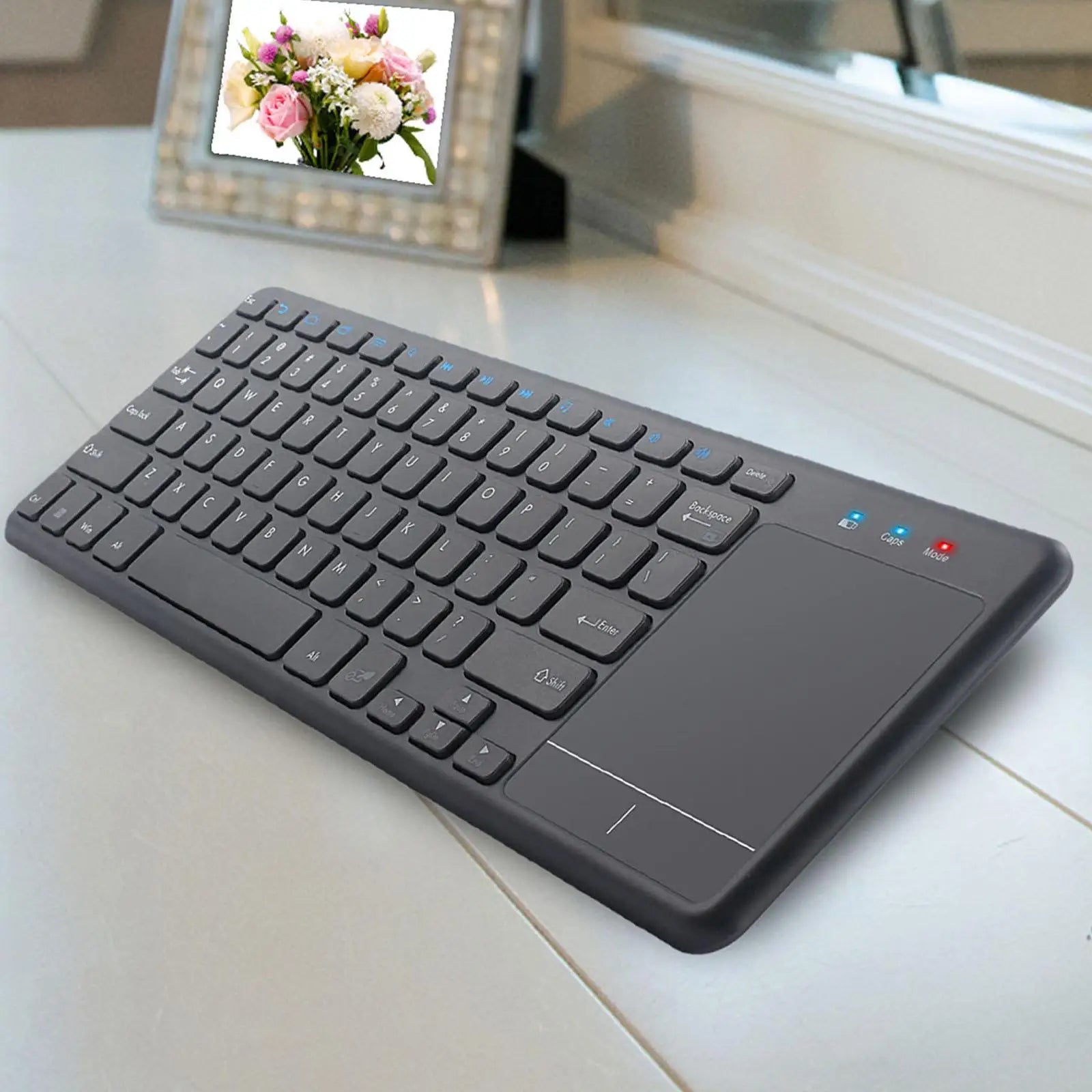 Wireless Keyboard with Touchpad 2.4G Lightweight Comfortable to Use Touch Keyboard for Smart TV Computer Laptop Windows Tablet